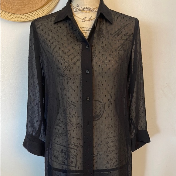 Express Black Button Down Shirt - Picture 2 of 9